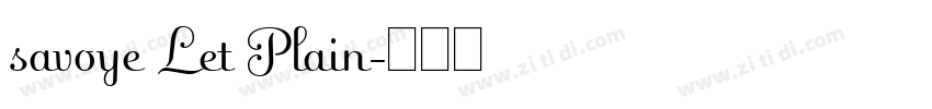 savoye Let Plain字体转换